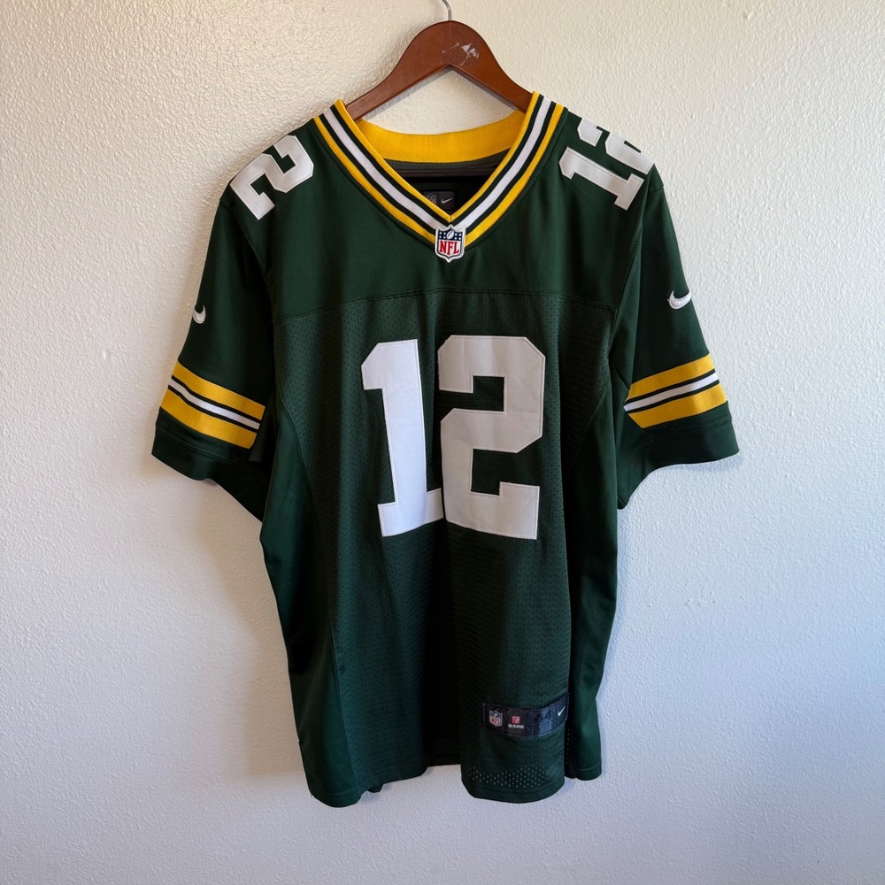 NFL Nike On Field Size 44 Green Bay Packers #12 Rodgers Jersey Football Sporty